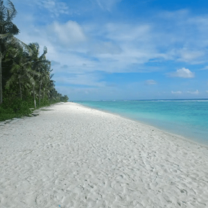 Plage de Hulhumalé, atoll de Kaafu